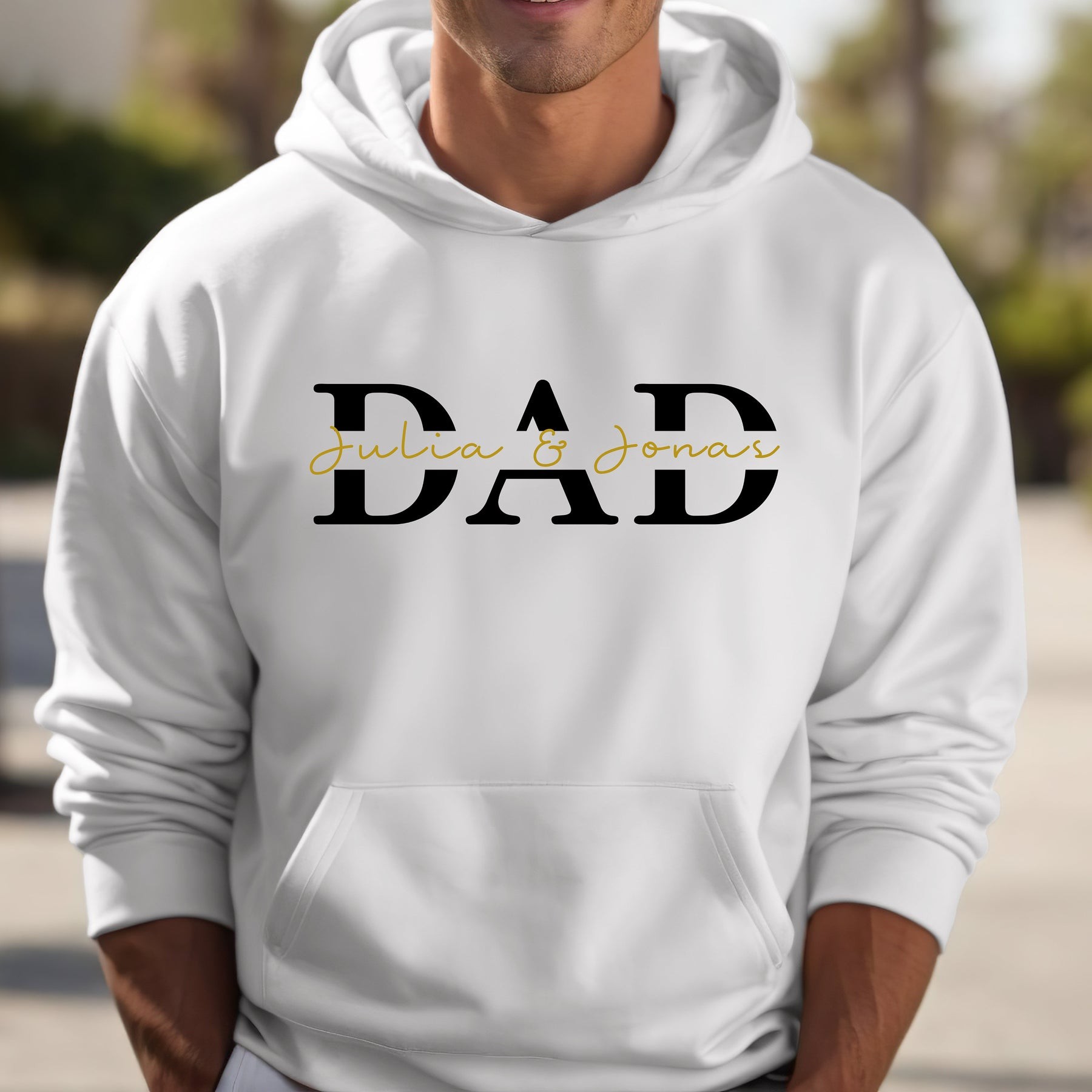 Personalized DAD Sweatshirt Hoodie with Kid's Names Father's Day Gift Cool Dad Gift