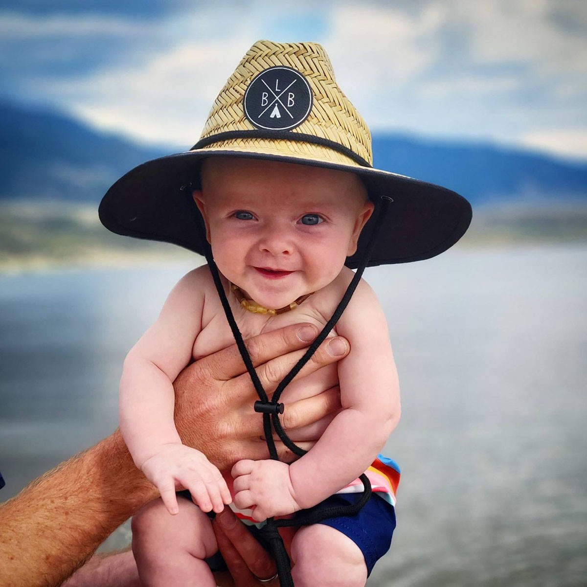 Personalized Leather Name Patch Straw Hat Sun Hat With Initials and Symbols Gift for Toddler Child Adult