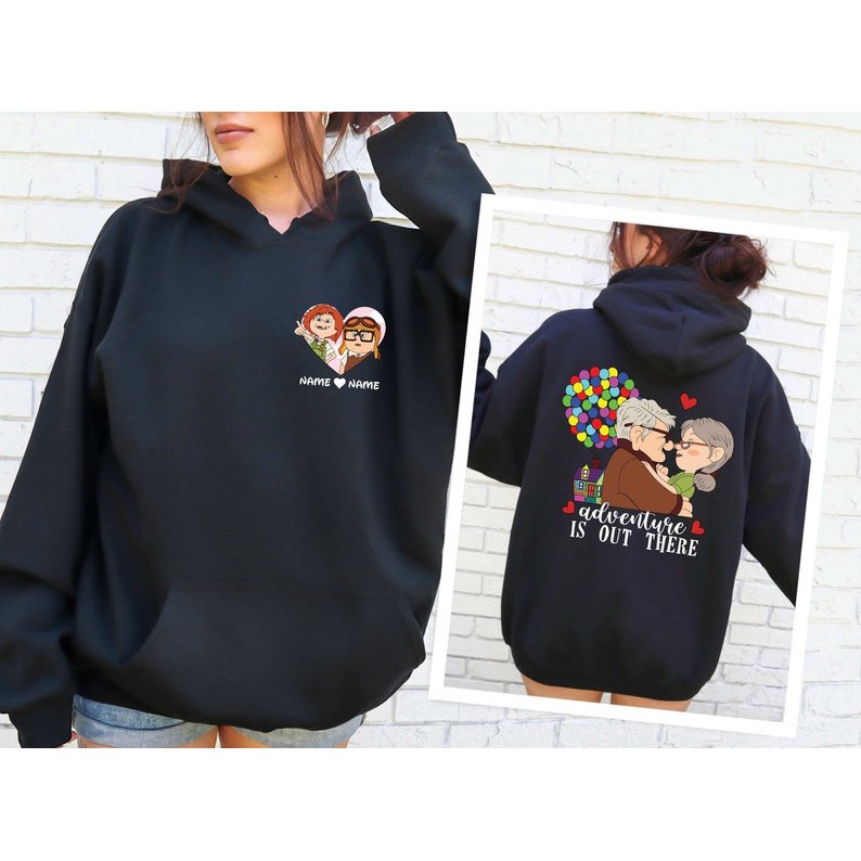 Custom Carl and Ellie Movie Couple Valentine Hoodie
