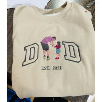 Personalized Portrait from Photo Sweatshirt Embroidered, Hoodie Funny Dad Hoodies Fathers Day Gift