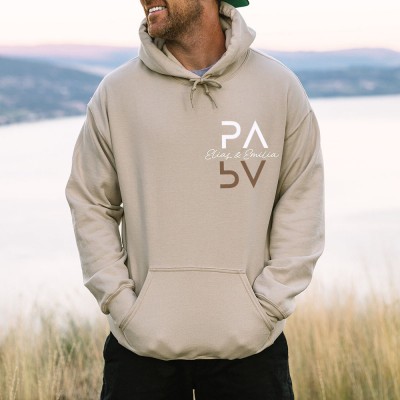 Personalized PAPA Sweatshirt Hoodie with Kid's Names Father's Day Gift Cool Dad Gift