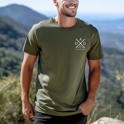 Personalized DAD T-shirt with the Child's Names and EST Father's Day Gift
