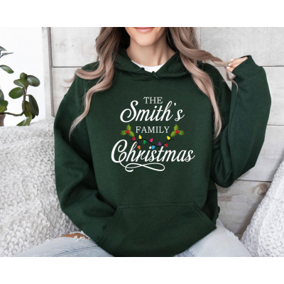 Personalized Christmas Family Hoodie Christmas Party Gift