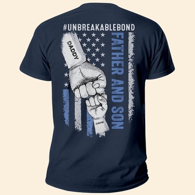 Father And Daughter, Father And Son Unbreakable Bond - Personalized Back Printed Shirt