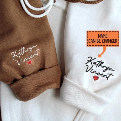 Custom Anniversary Date Cars Queen x Sally Embroidered Couple Sweatshirt