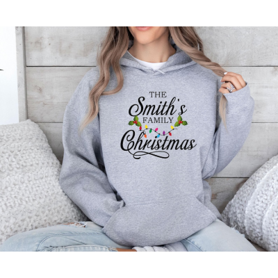Personalized Christmas Family Hoodie Christmas Party Gift