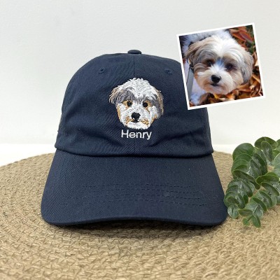 Custom Pet Embroidery Pet Lover Portrait Cap