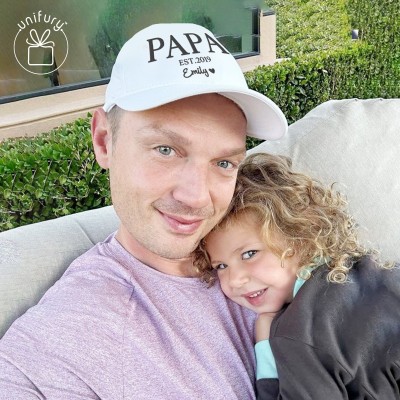 Custom Daddy Est Year With Name, Grandpa Cap With Date Embroidered Hat