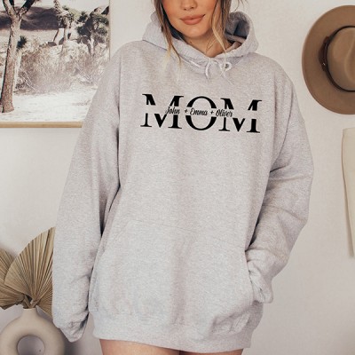 Custom MOM Sweatshirt and Hoodie, Custom Mama Sweat with Children Name