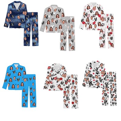 Personalized Pajamas pants family, Custom Pajamas woman man, Custom Pajama Set