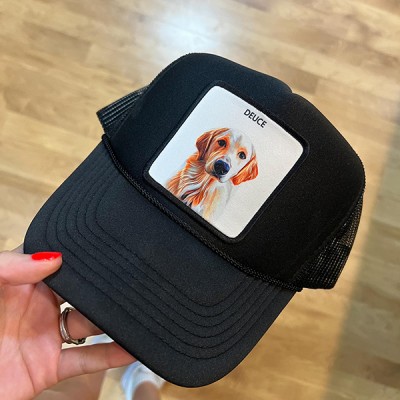 Custom Pet Photo Trucker Hat Dog Cat Custom Picture Ball Cap Summer Beach Christmas Gift