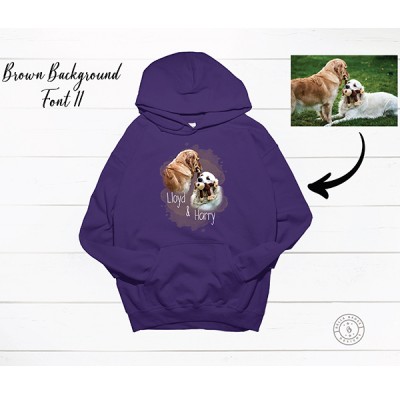  Custom Dog Hoodie Personalized Pet Hooded Sweatshirt