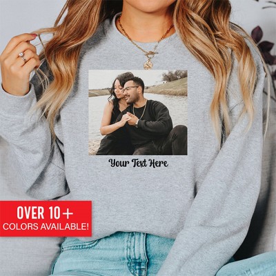 Custom Text Hoodie Custom Photo  Personalized Sweatshirt