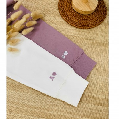 Anniversary Date Couple Hoodie Initials on Sleeve 